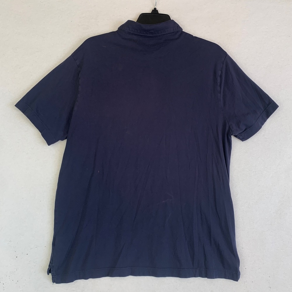 Flint and Tinder Polo Shirt Mens Large Navy Blue Supima Cotton Made USA - Picture 4 of 11